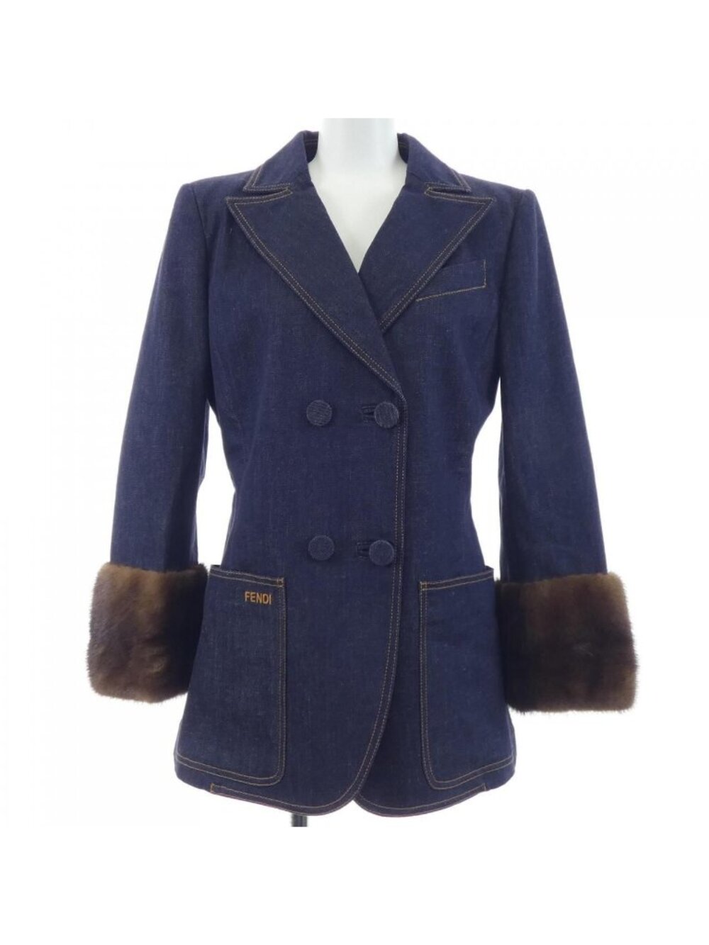 Fendi Denim Jacket Navy